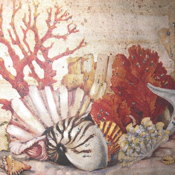 Carmel California Tee Missing label beautiful Coral Design on front with Glitter - Picture 5 of 7